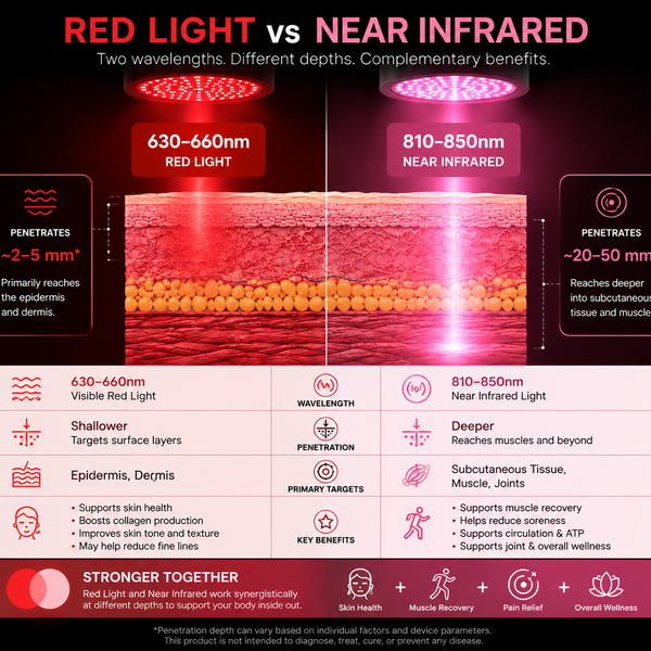 Red Light vs Near Infrared？